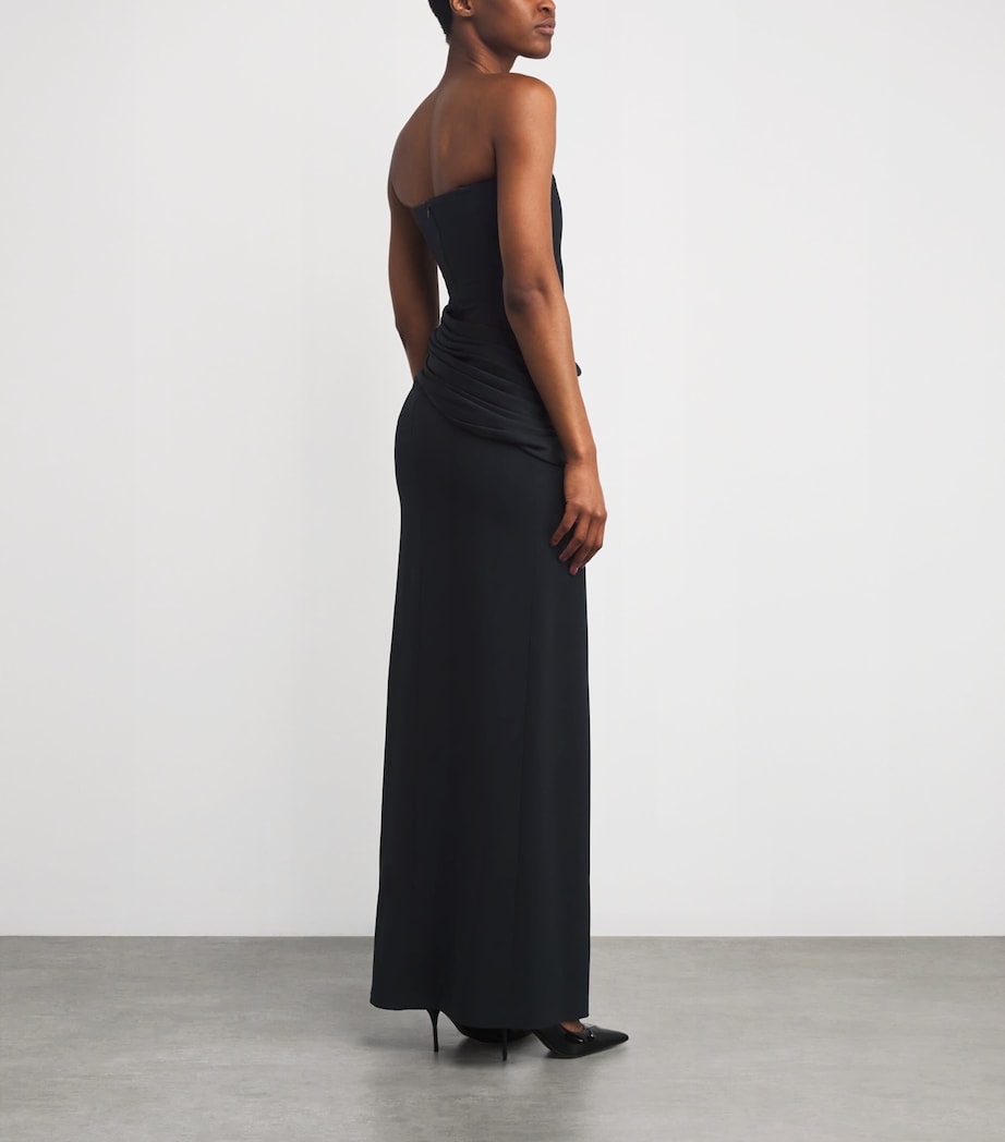 Sabina Bilenko Black Strapless Sage Gown