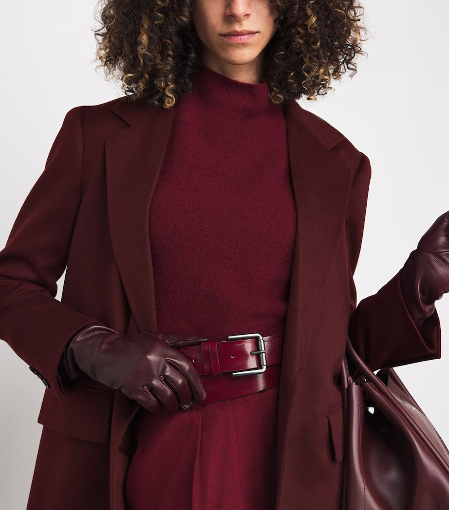 Red Camelwool Single-Breasted Blazer