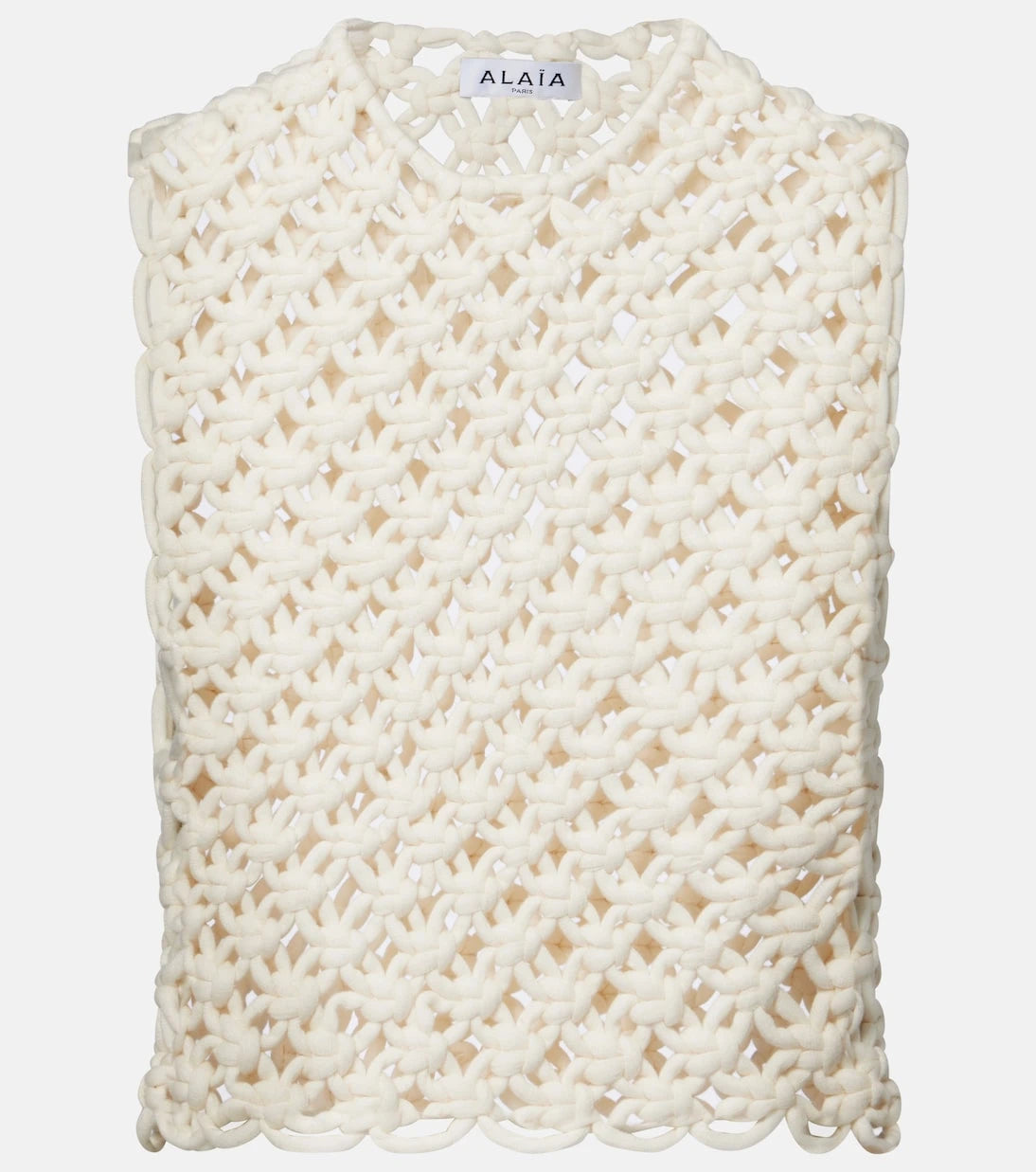 Alaïa - Open-knit cotton-blend top