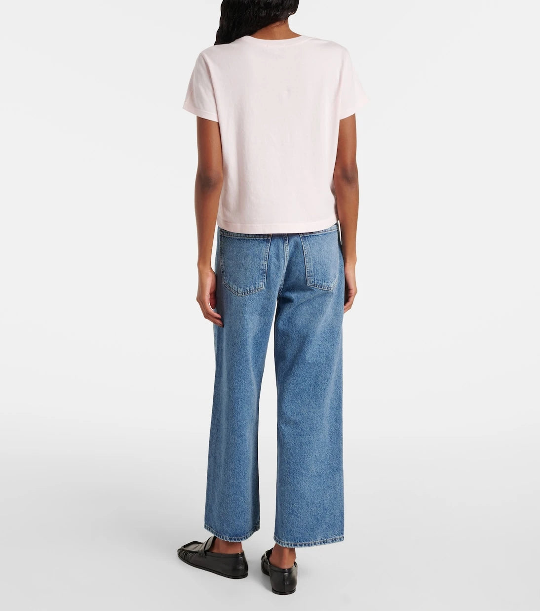 Agolde - Adine Shrunken cotton jersey T-shirt