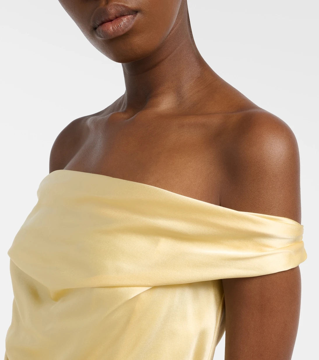 The Sei - Bardot draped silk charmeuse gown