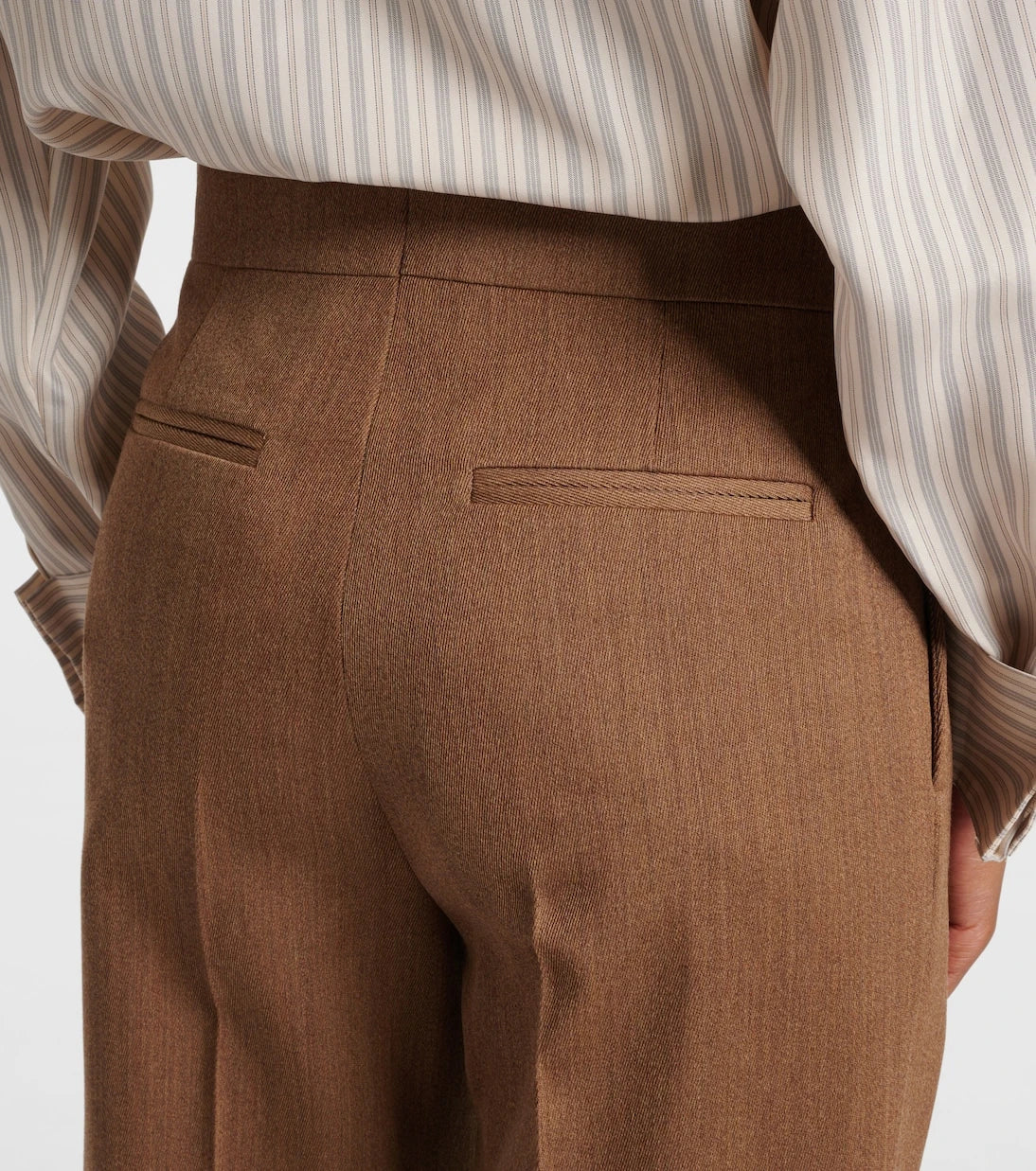 Fforme - Agel high-rise virgin wool wide-leg pants