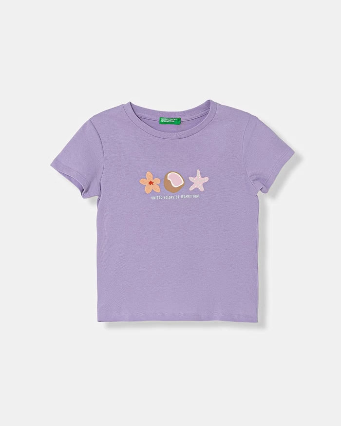 United Colors of Benetton çocuk pamuklu tişört