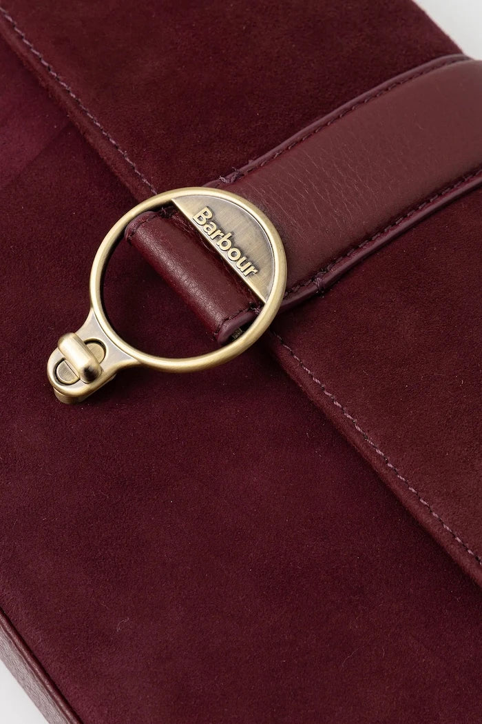 Велурена чанта Barbour Rosa