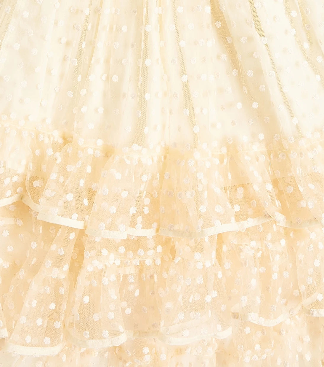 Petite Amalie - Embroidered ruffled tulle dress