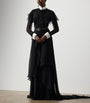 Ralph Lauren Collection Black Silk Chiffon Emala Evening Dress