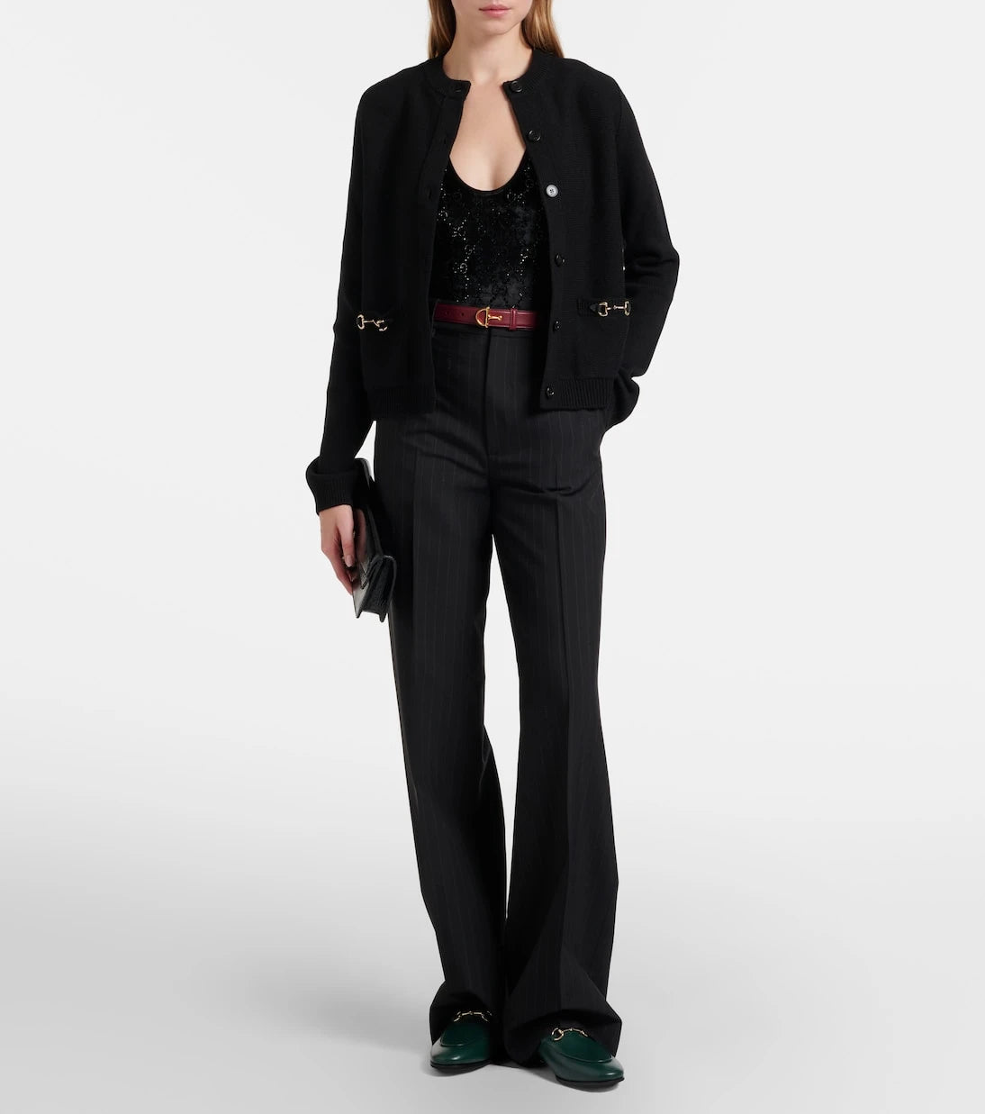 Gucci - Horsebit wool and cashmere cardigan