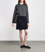 Sandro Paris Black Ruffled-Collar Cardigan