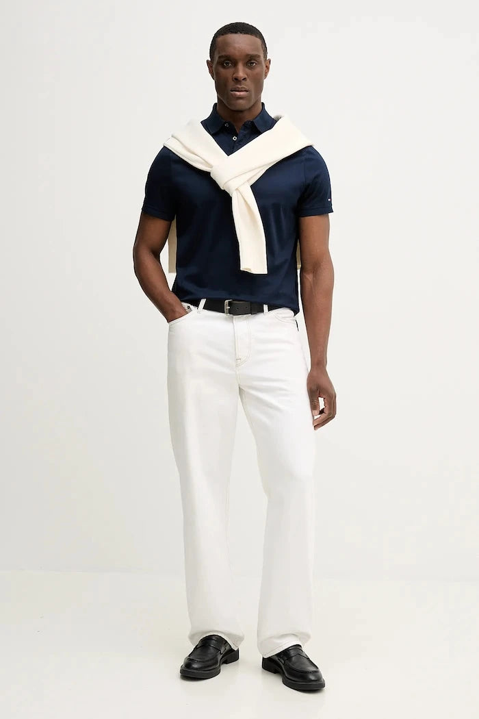 Памучна тениска с яка Tommy Hilfiger