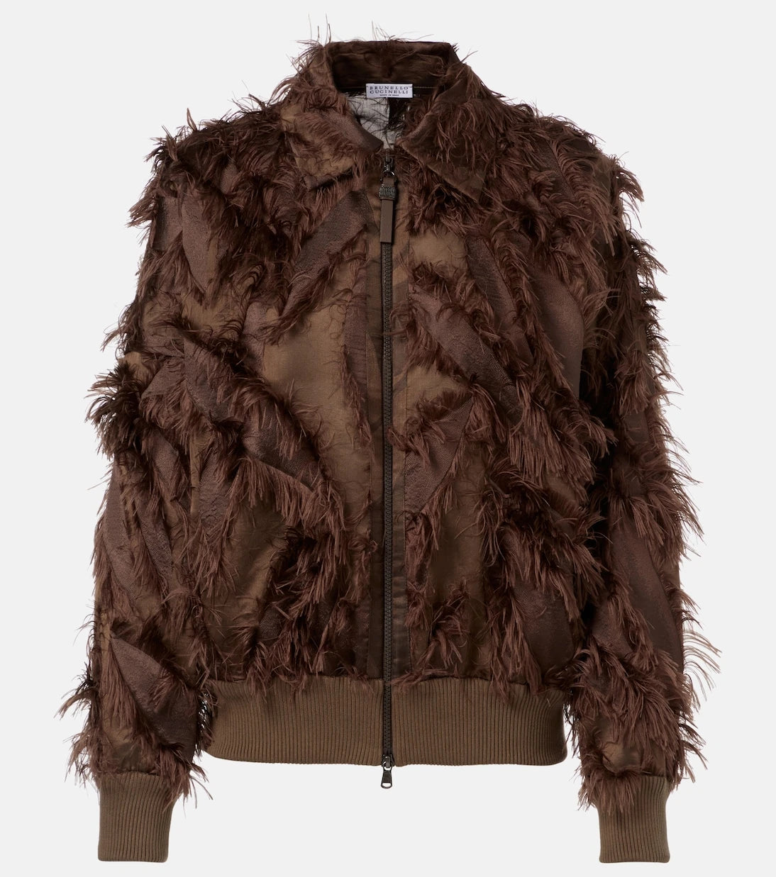 Brunello Cucinelli - Feather-trimmed jacket