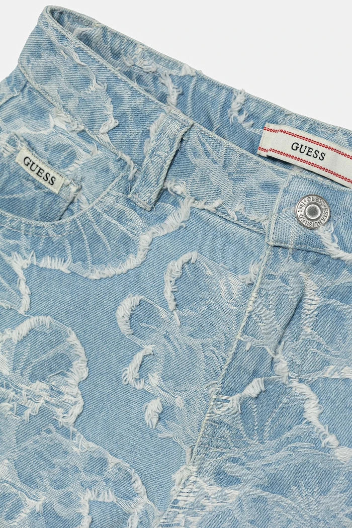 Guess çocuklar için denim kısa pantolon