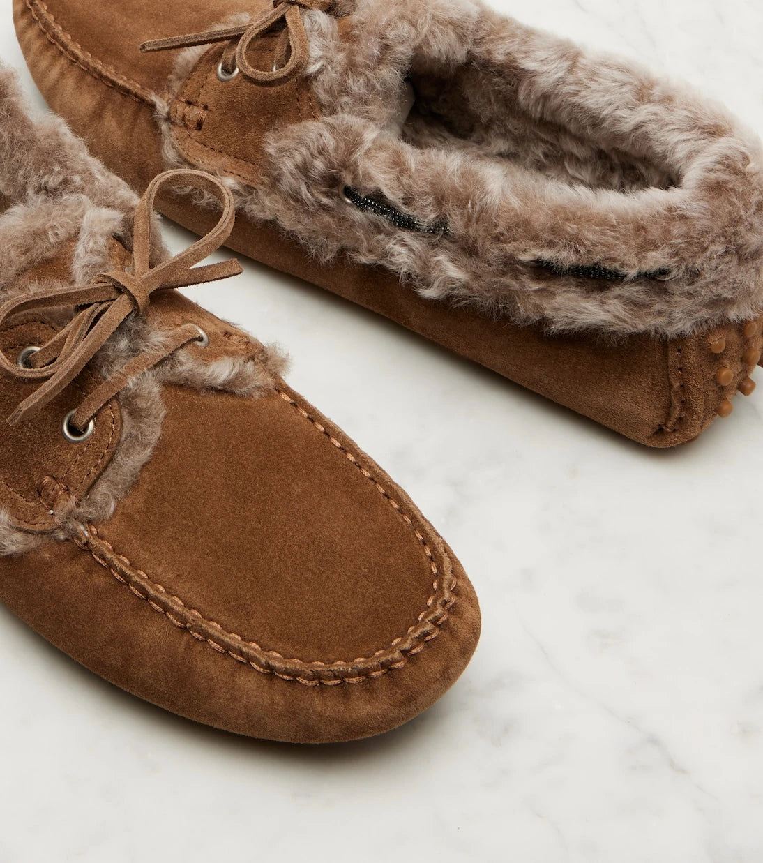 Brunello Cucinelli - Monili suede driving shoes