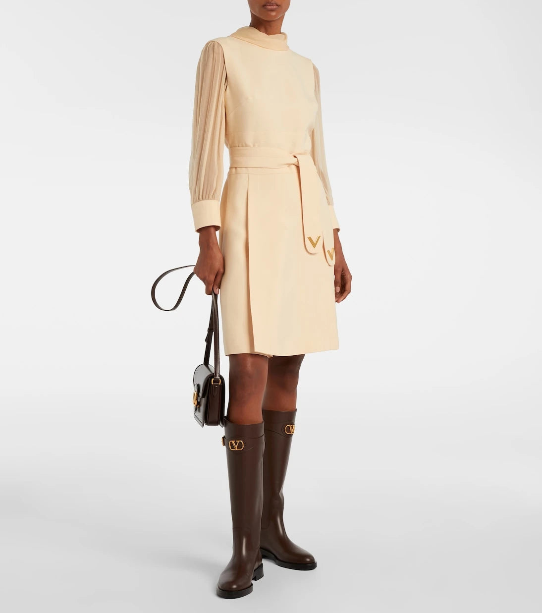 Valentino Garavani - VLogo leather knee-high boots