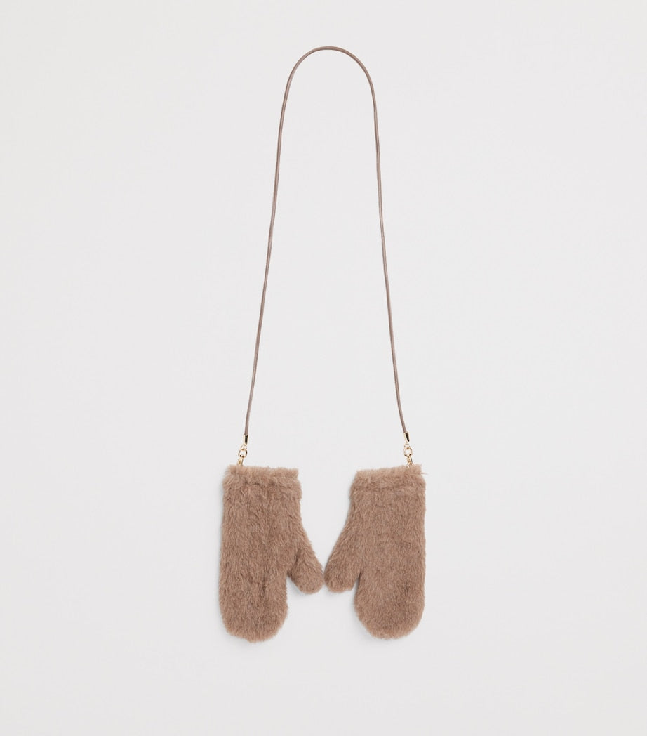 Brown Alpaca-Wool-Silk Gloves