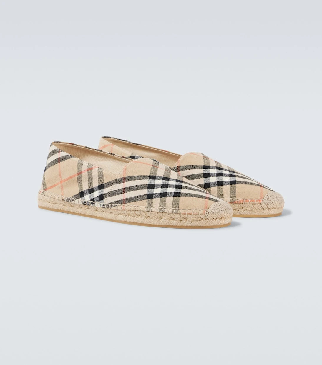 Burberry - حذاء إسبادريل بنقشة مربعات بربري