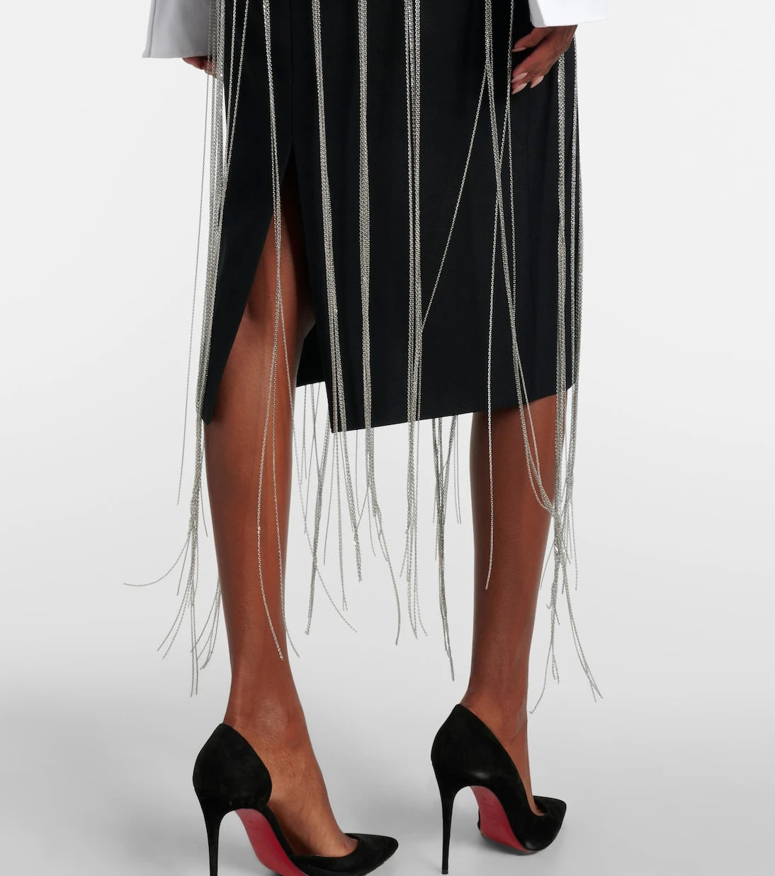 Victoria Beckham - Chain-detail midi skirt