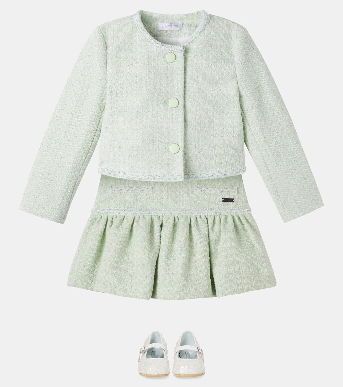 Monnalisa - Bon Ton cotton-blend bouclé jacket