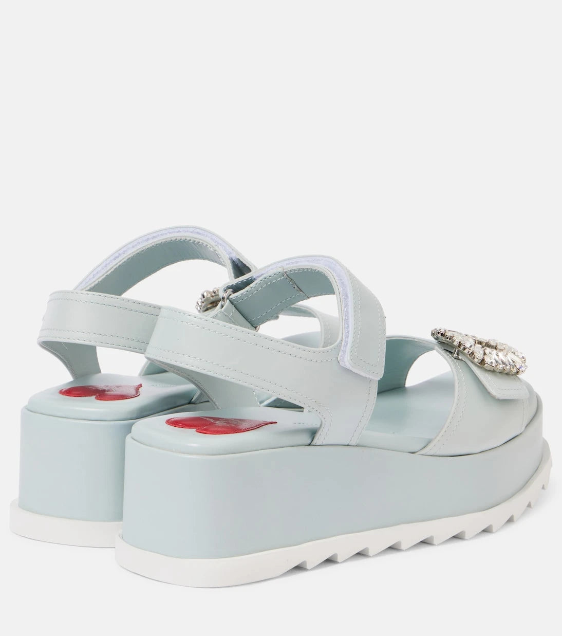 Roger Vivier - Embellished leather platform sandals