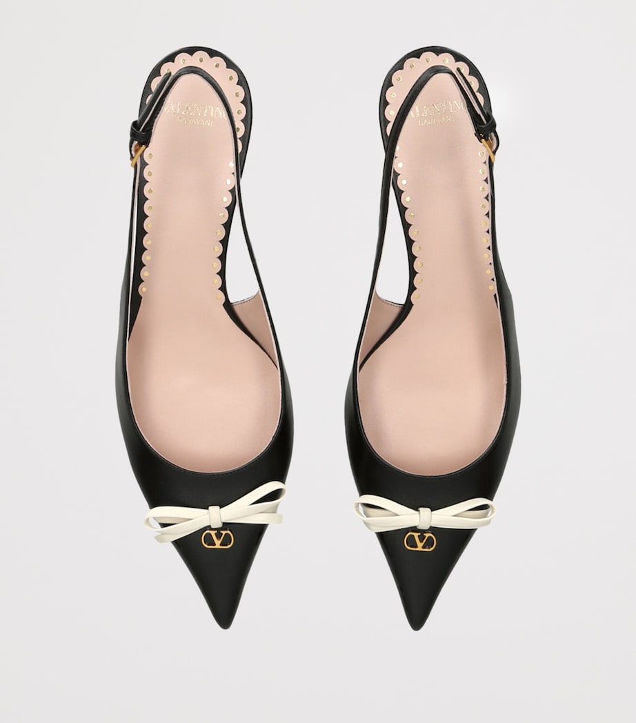 Valentino Garavani Leather Bepointy Slingback Heels 45
