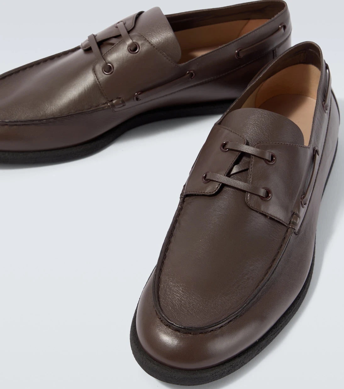 The Row - Novus leather boat shoes