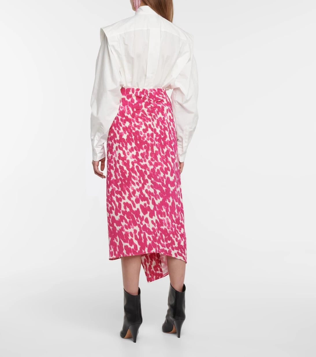 Isabel Marant - Bree printed stretch-silk midi skirt