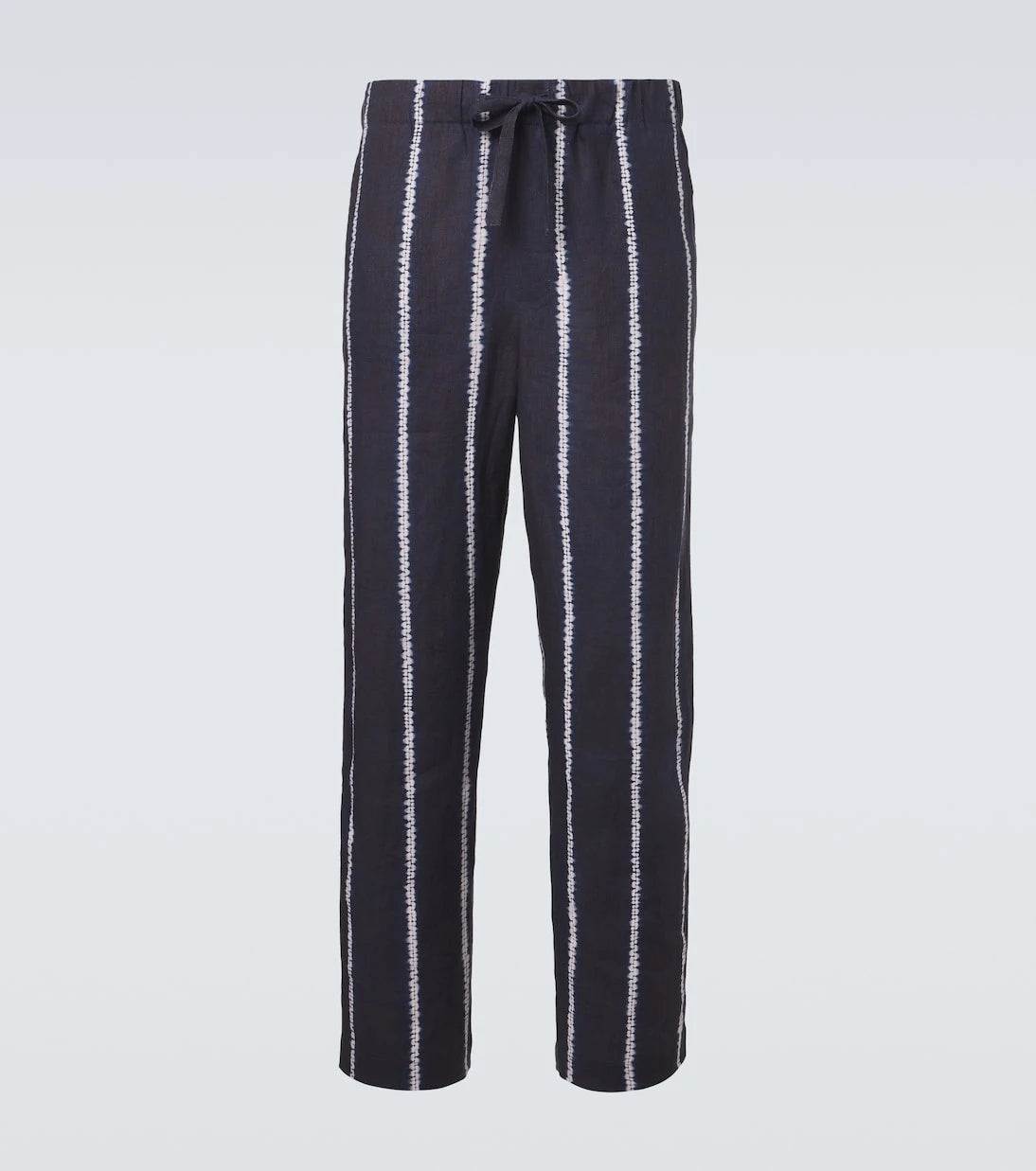 Commas - Striped linen wide-leg pants