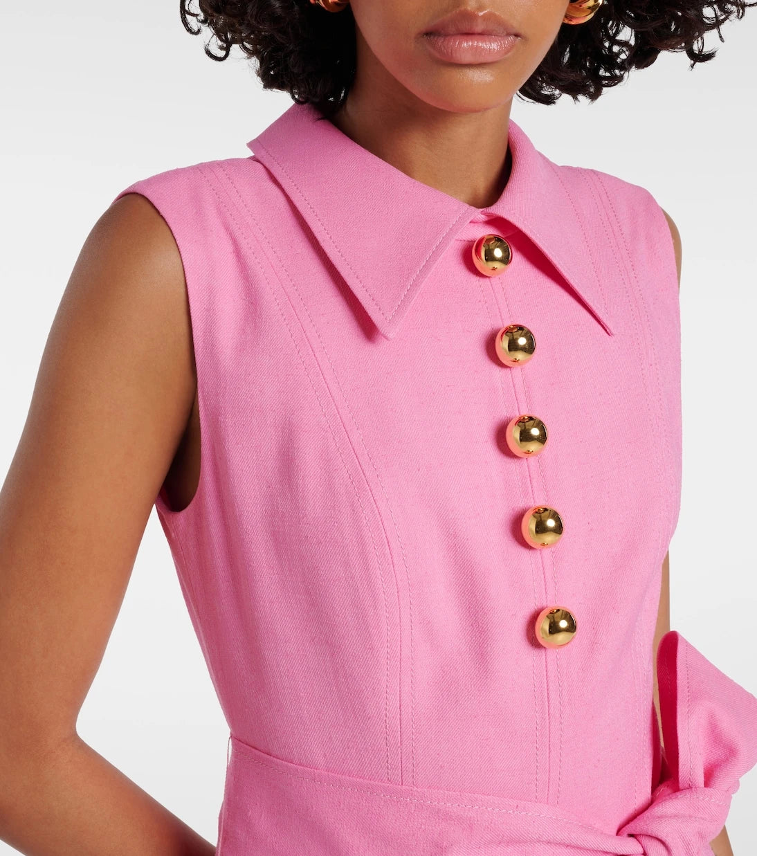 Carolina Herrera - Belted twill midi dress