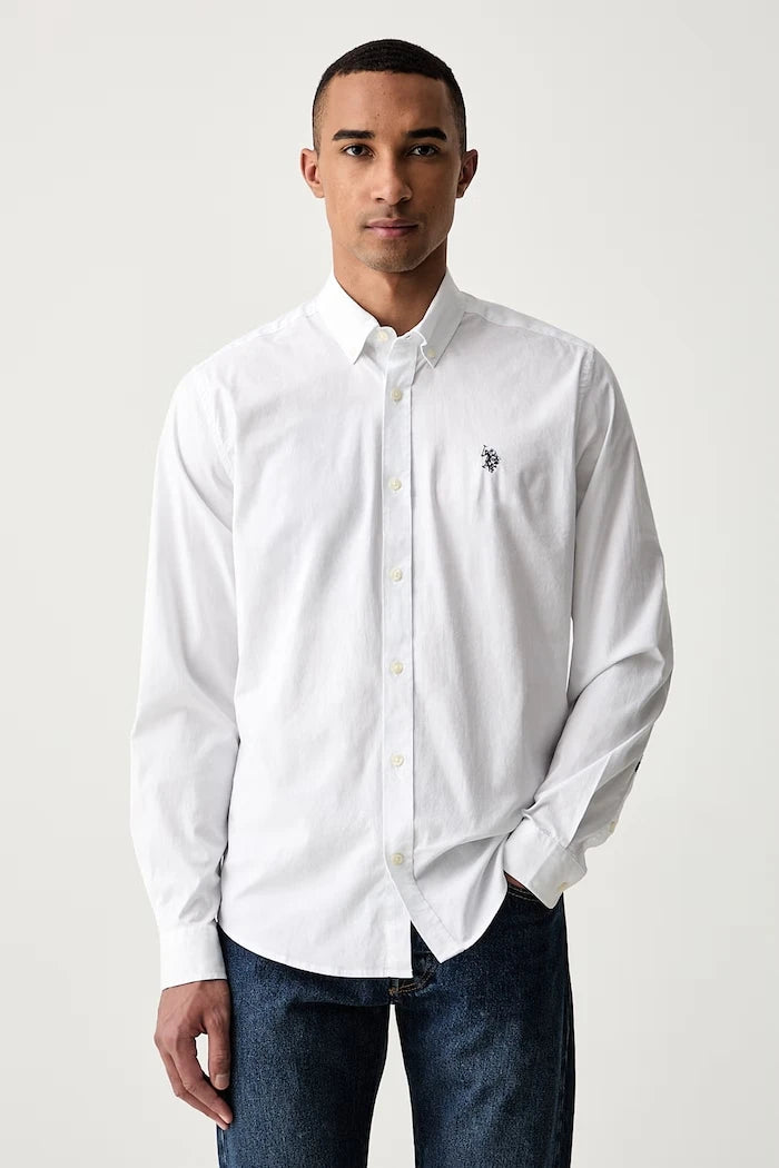 U.S. Polo Assn. Erkek Pamuk Gömlek STRETCH COTTON POPLIN