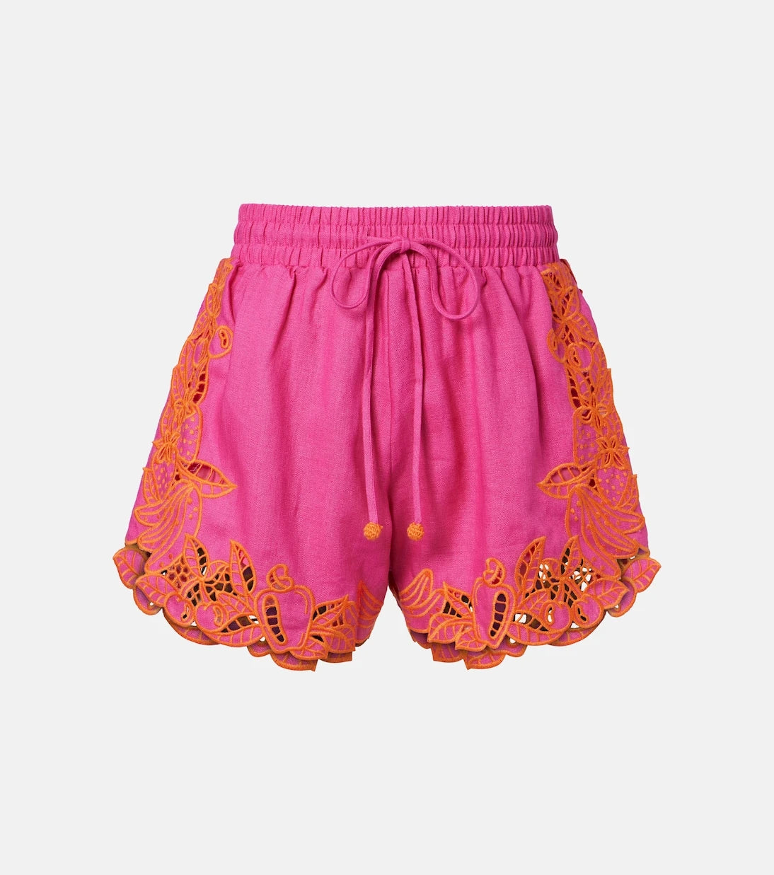 Farm Rio - Embroidered linen shorts