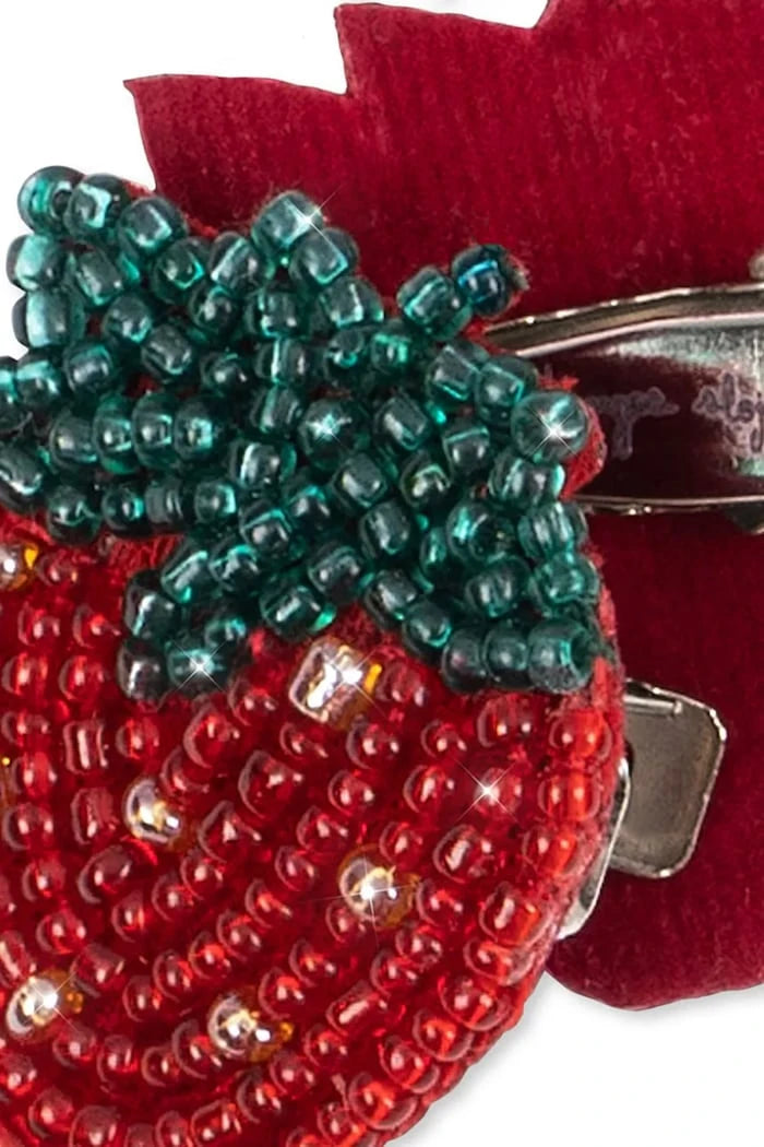 Konges Sløjd Çocuk Saç Tokası 2 PACK STRAWBERRY BEADED HAIR CLIP (2 Adet)