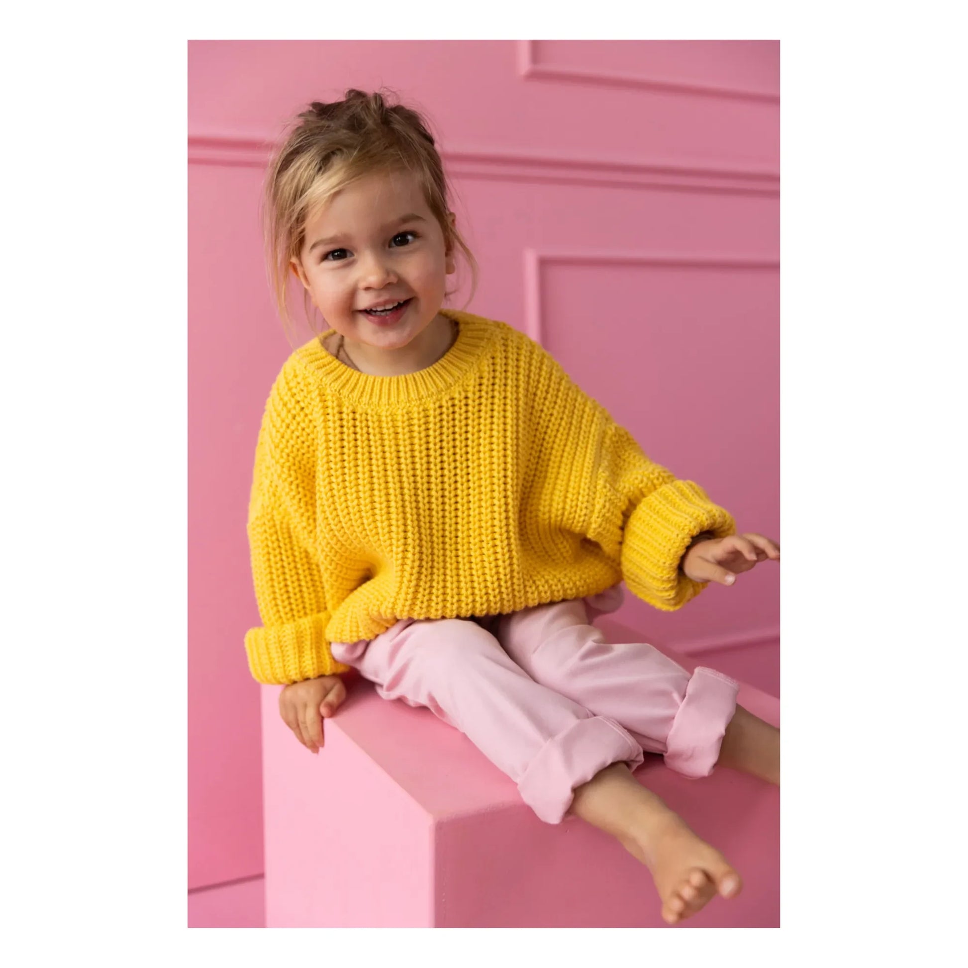 Yuki - Organic Cotton Chunky Sweater | Mustard