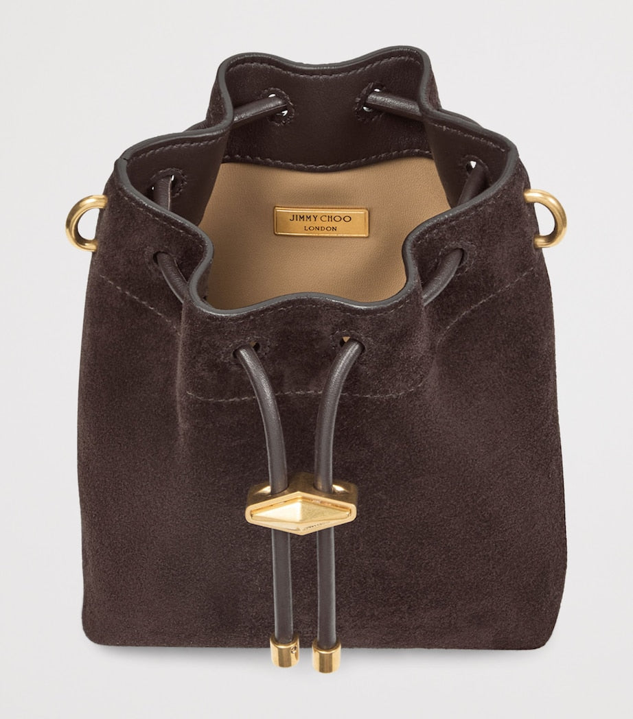 Jimmy Choo Brown Suede Cinch Mini Bag