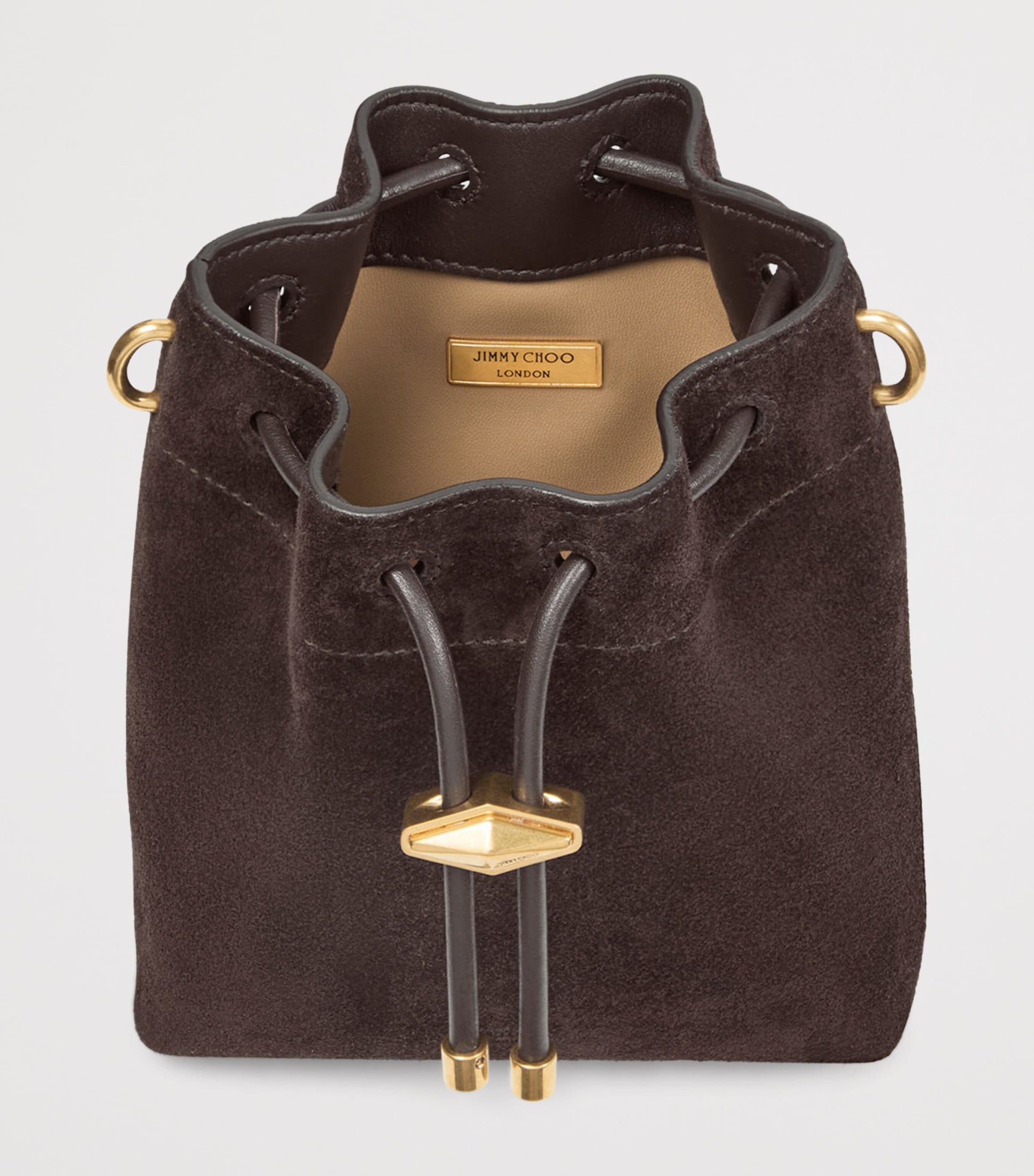 Jimmy Choo Brown Suede Cinch Mini Bag