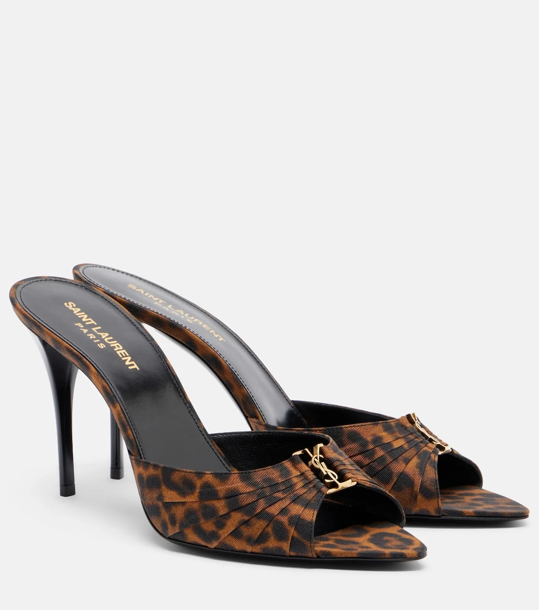 Saint Laurent - Babylone Cassandre grosgrain mules