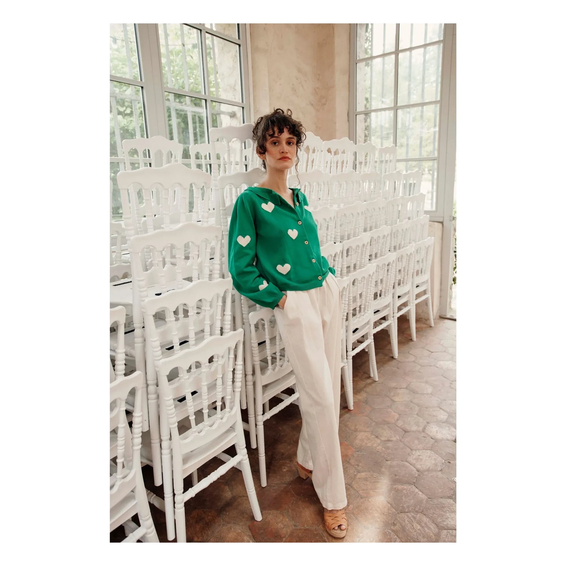 Emile et Ida - Cardigan Boum Coton Bio | Green