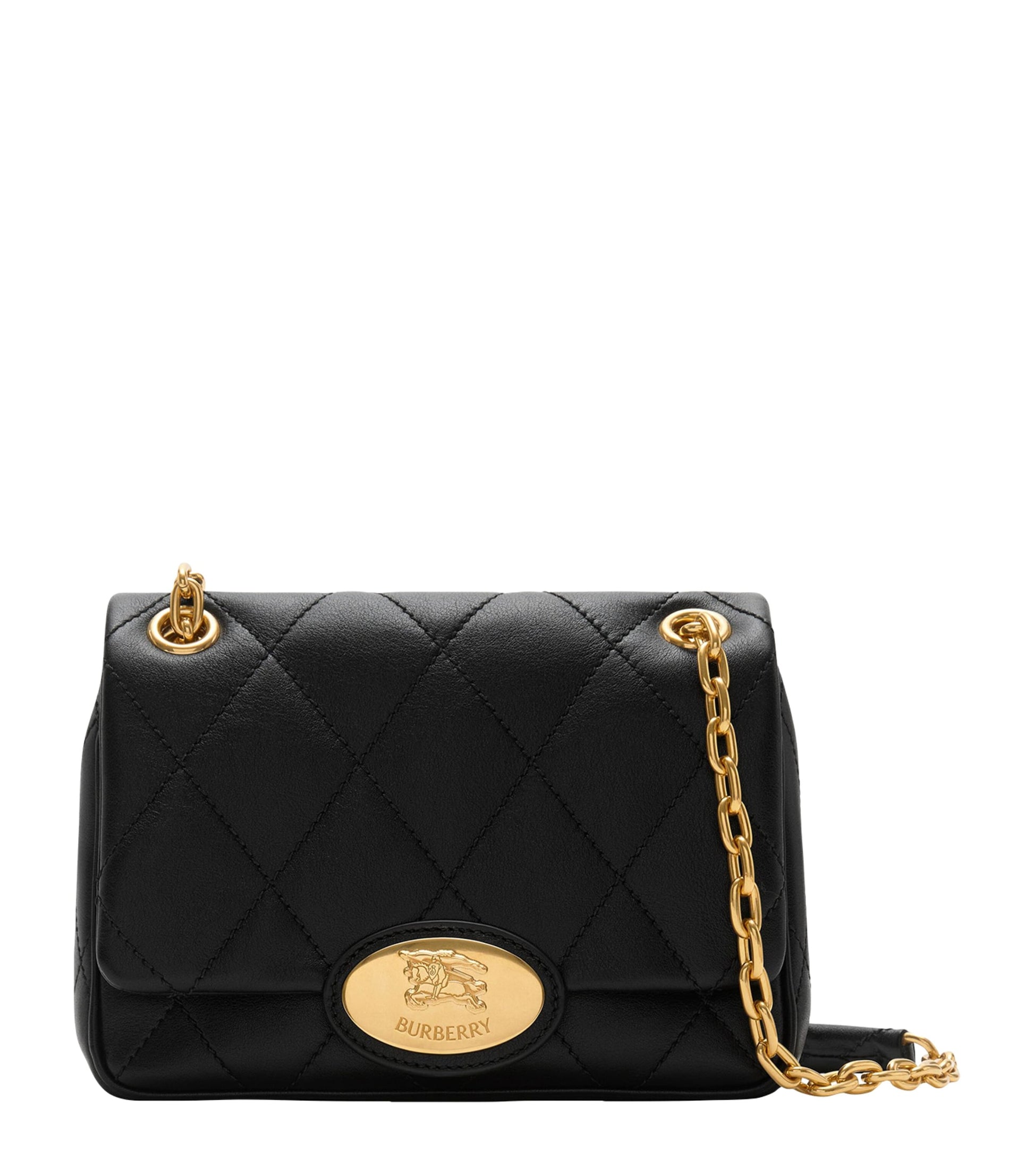 Burberry Black Small Calfskin Strand Shoulder Bag