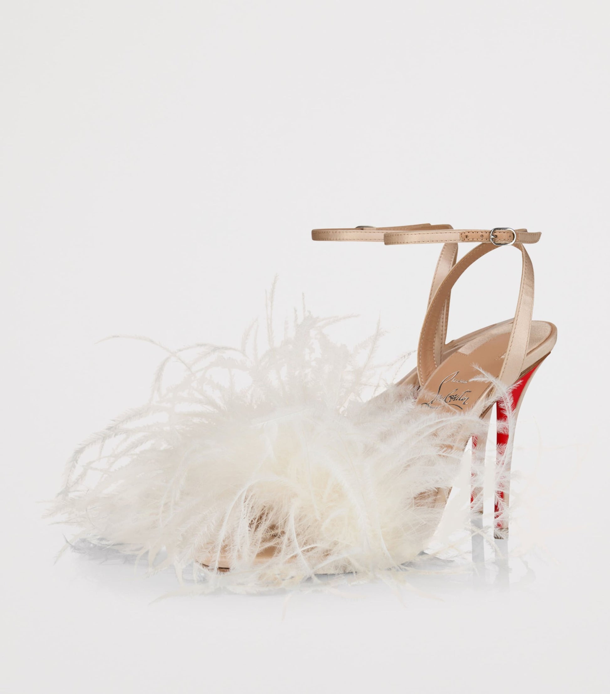 Christian Louboutin Miss Z Poupi Silk Heeled Sandals 100