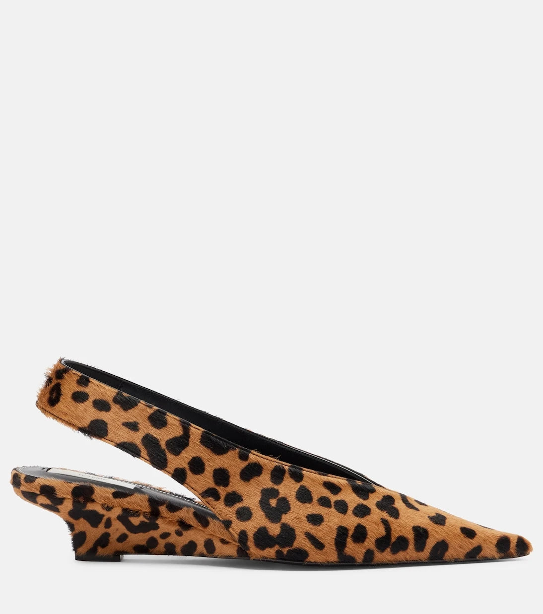 Toteme - Leopard-print calf hair slingback pumps