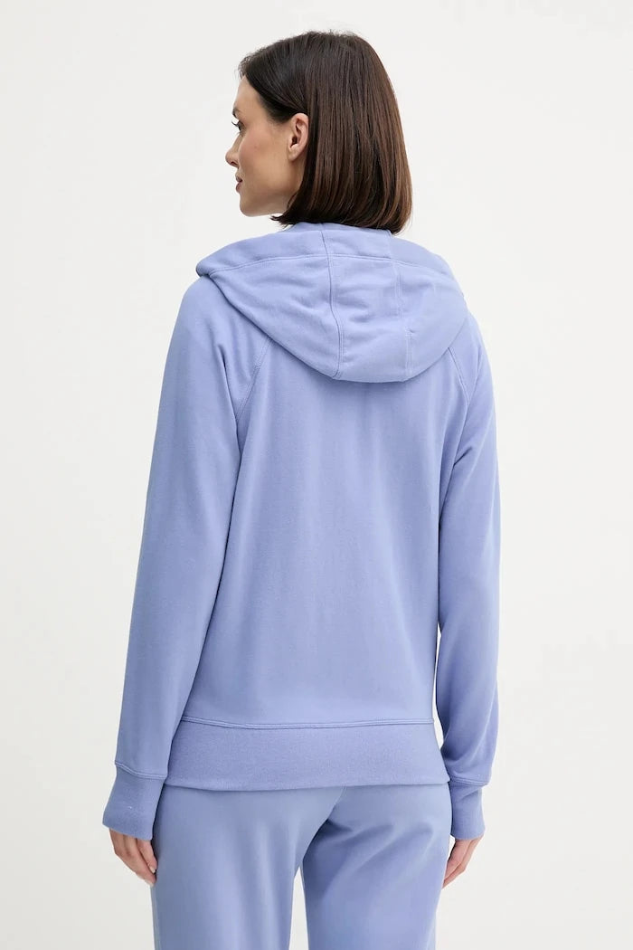 DKNY kadın pamuklu kapüşonlu fermuarlı sweatshirt