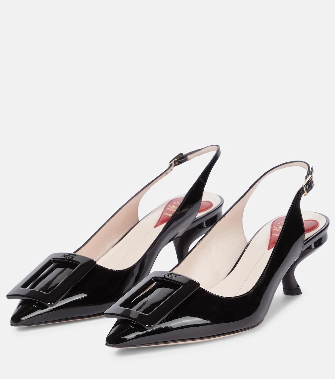 Roger Vivier - Virgule deri arkası açık topuklu ayakkabı