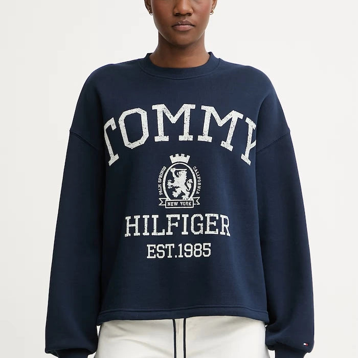 Tommy Hilfiger kadın pamuklu sweatshirt