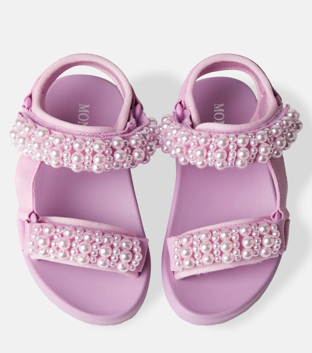 Monnalisa - Faux pearl-embellished sandals