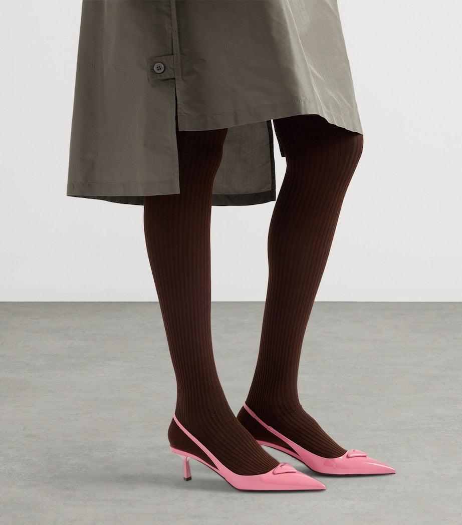 Prada Patent Leather Slingback Pumps 55