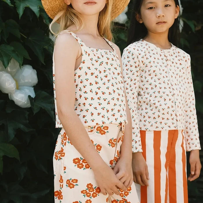 Детски топ Tinycottons TINY ROSES RIB TOP