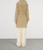 Burberry Beige Wool Reversible Hooded Wrap Coat