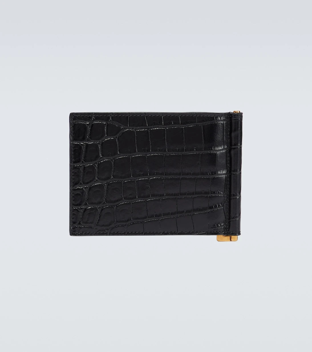 Saint Laurent - Cassandre croc-effect leather wallet