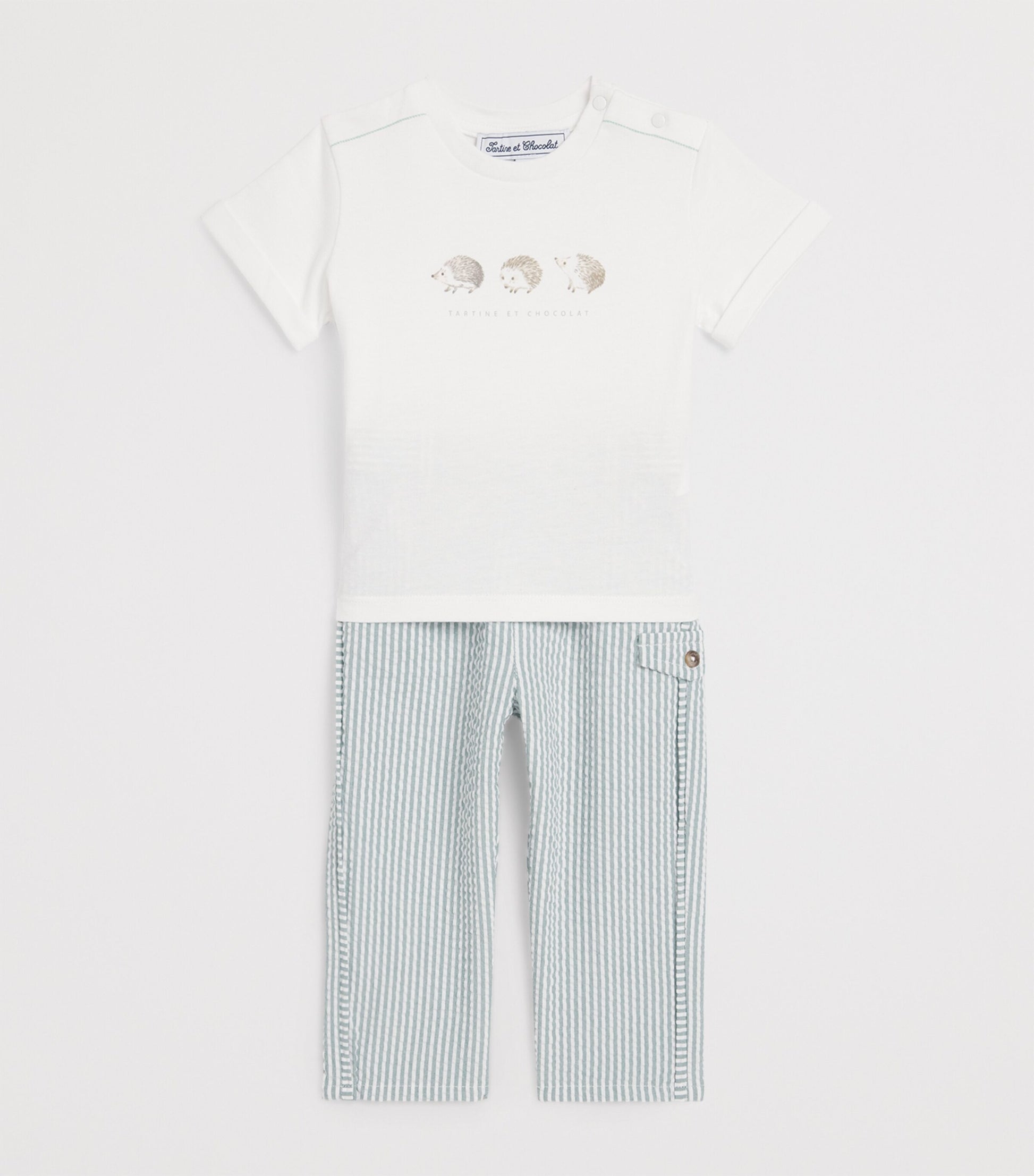 Tartine et Chocolat Cotton-Blend Crepe Stripe Trousers (3 Months - 4 Years)