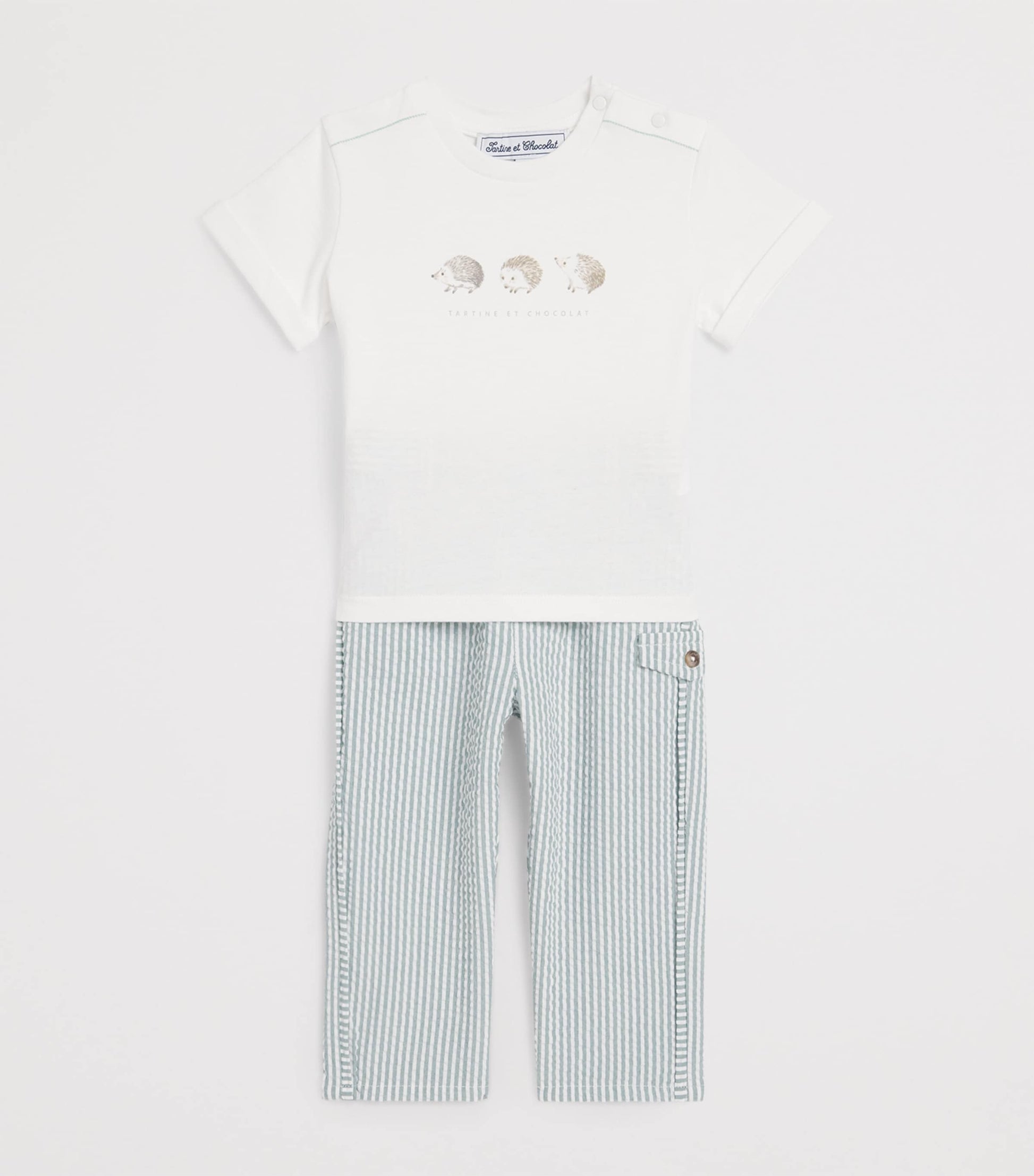 Tartine et Chocolat Cotton-Blend Crepe Stripe Trousers (3 Months - 4 Years)