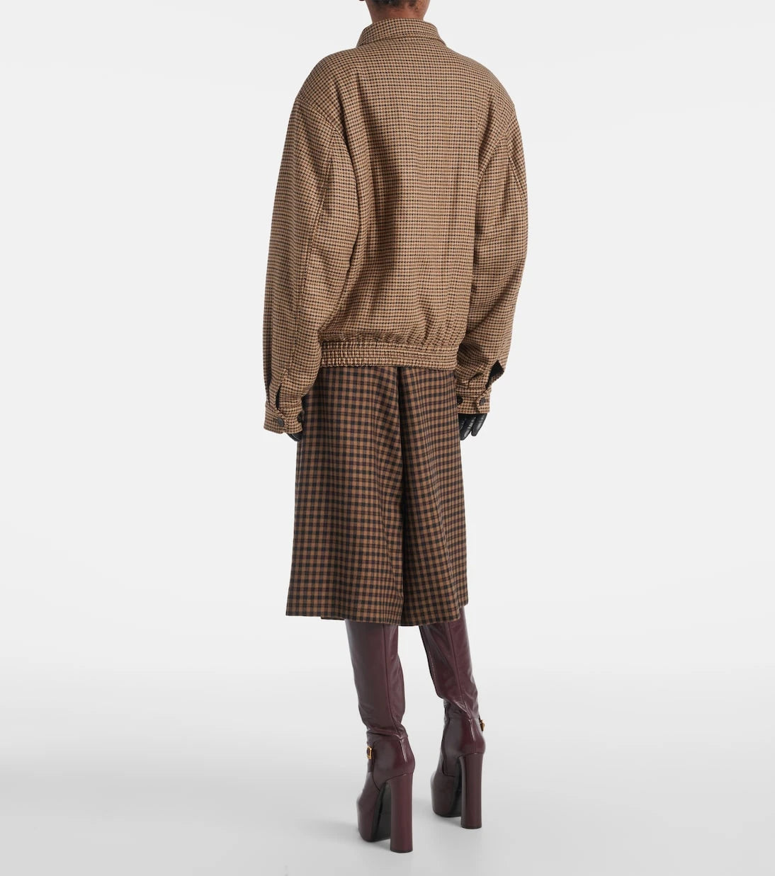 Saint Laurent - Houndstooth padded jacket