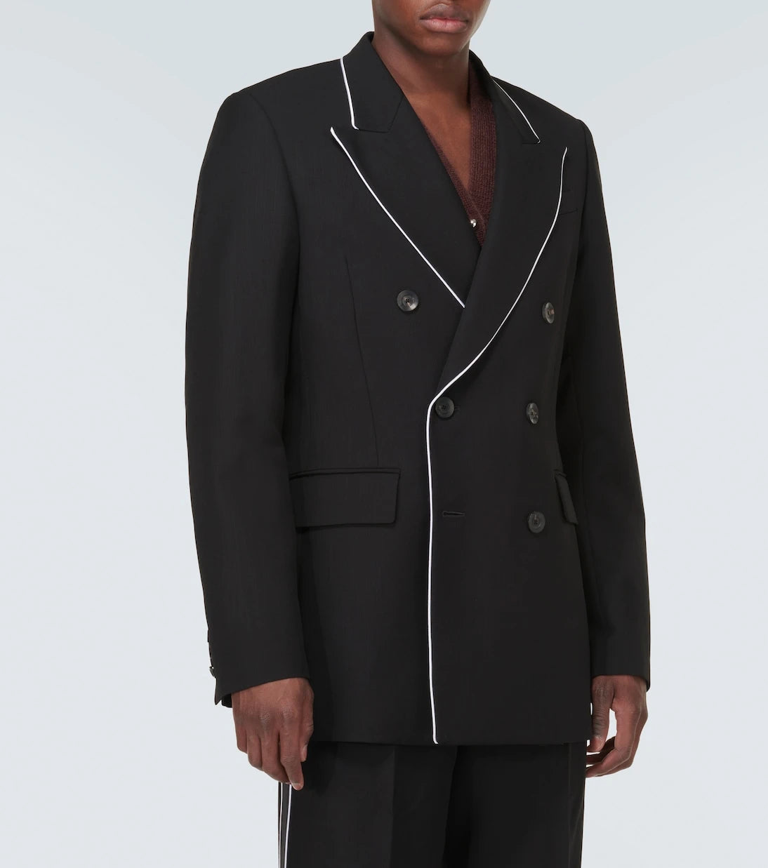 Wales Bonner - Rise double-breasted wool blazer